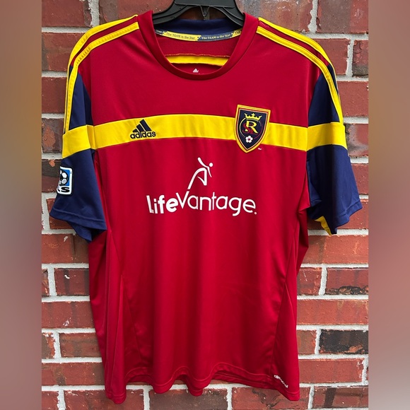 Adidas ClimaCool MLS Real Salt Lake Lifevantage Home Jersey Red/Blue Sz XXL G1